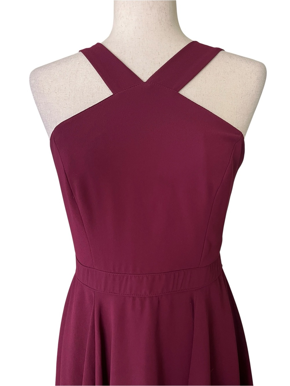 Lulus Forevermore skater dress in burgundy - Picture 10 of 10